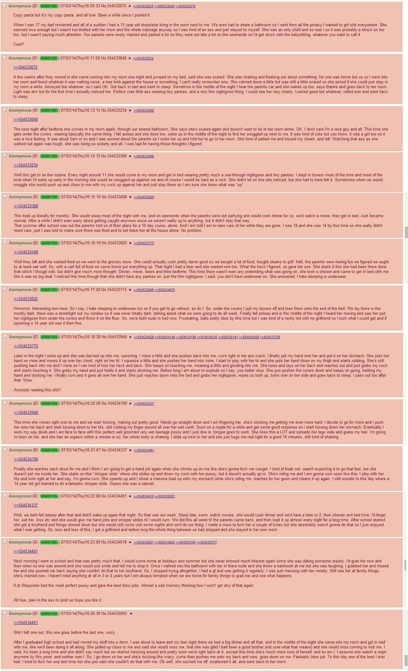 Step Sister is afraid of the dark