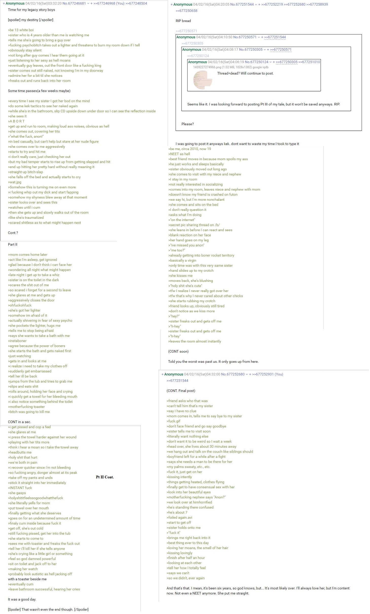 Brother hears sister with boyfriend, wants piece of the pie