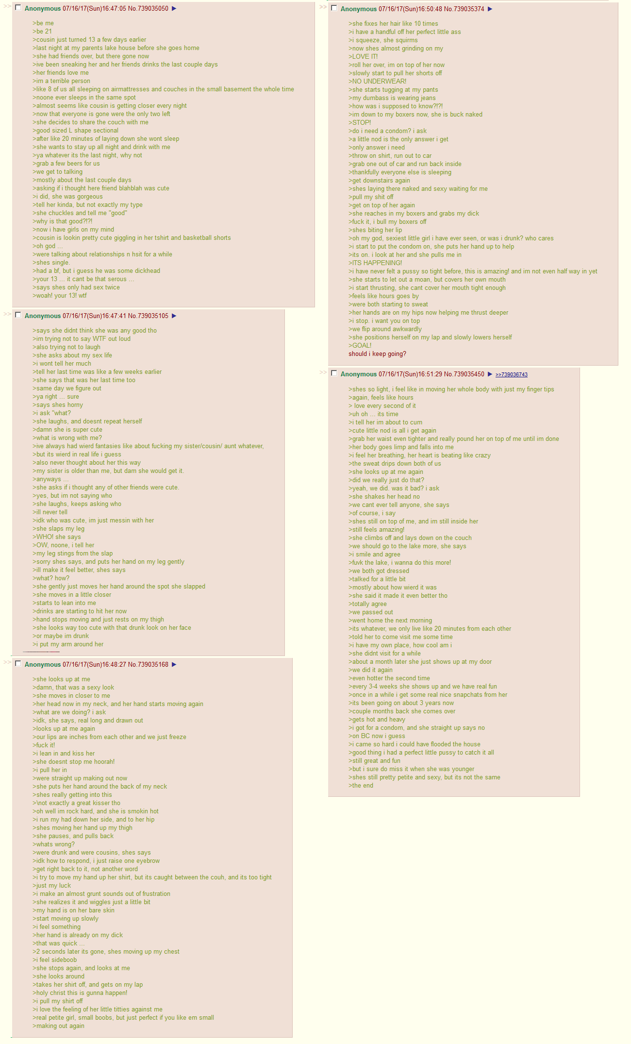 Anon sneaks drinks to his little cousin