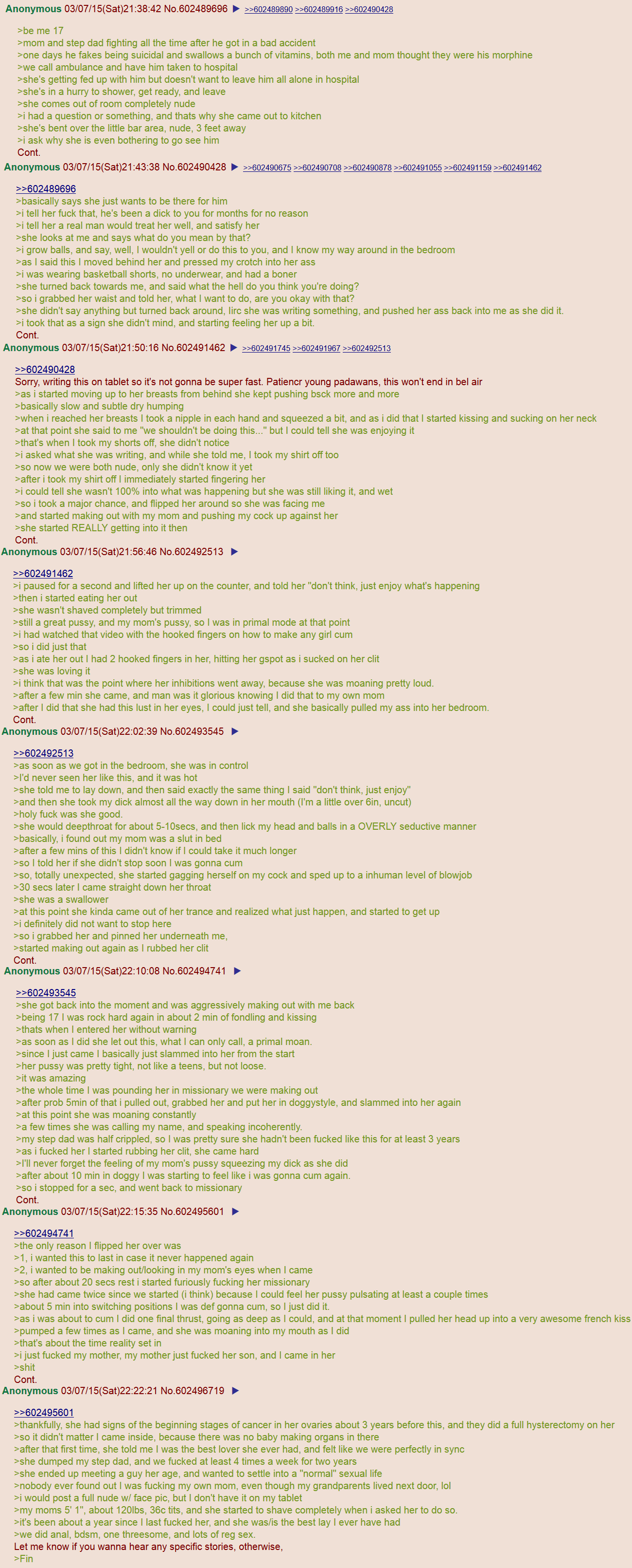 Anon takes the place of his step father