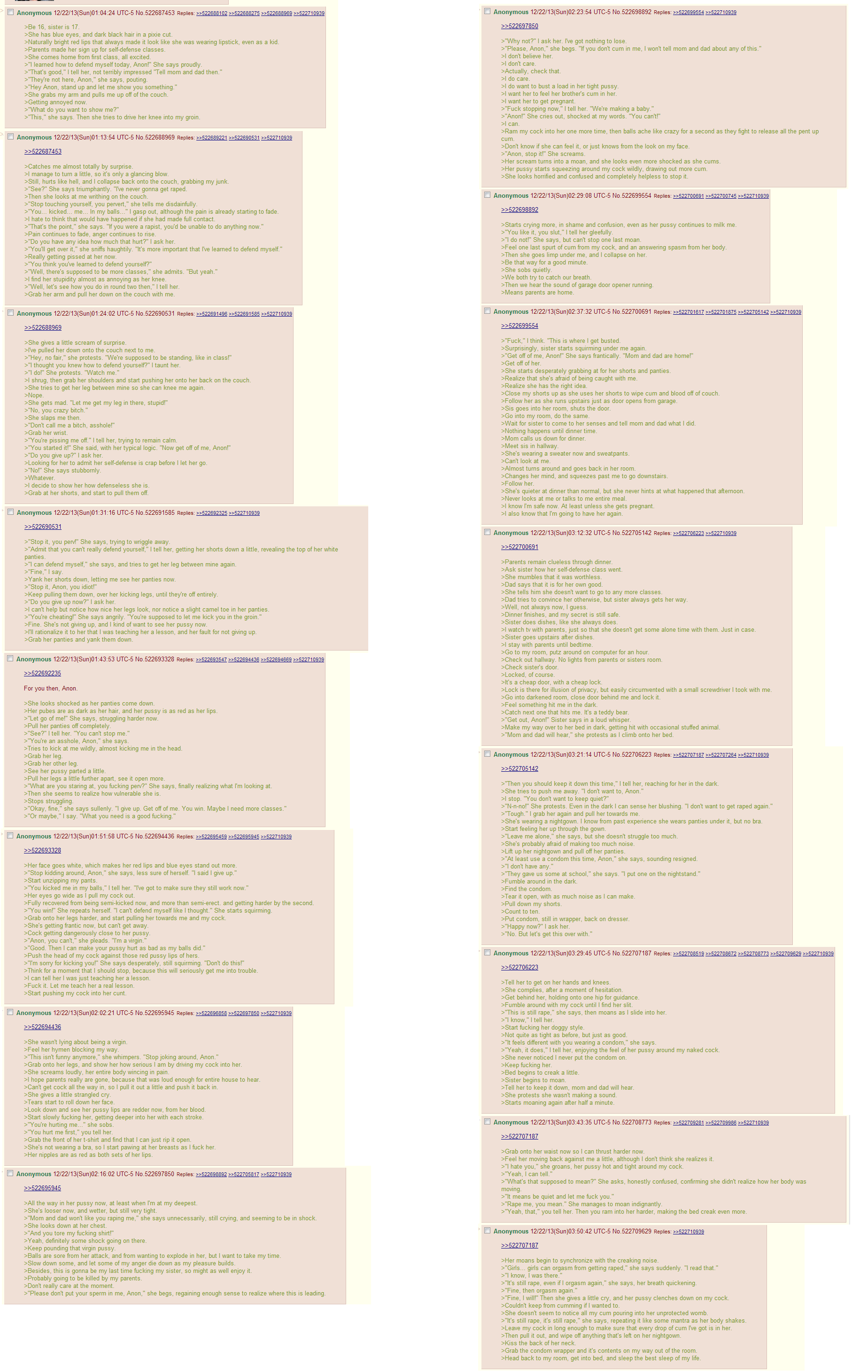 Anon's sister tries out practice her self defense lessons on anon