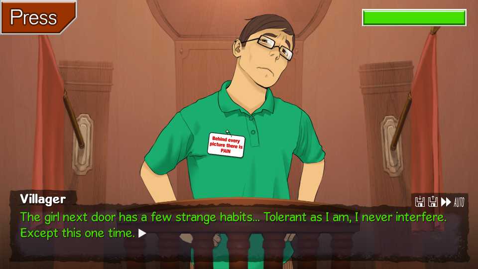 Dorfbewohner: Das Mädchen im Haus nebenan hat ein paar seltsame Angewohnheiten … Aber tolerant, wie ich bin, schreite ich nie wirklich ein. Bis auf kürzlich dieses eine unbedeutende Mal.