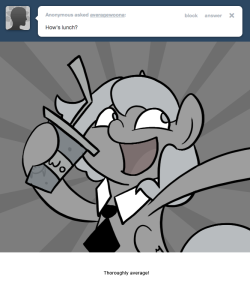 > How’s lunch?
Thoroughly average!