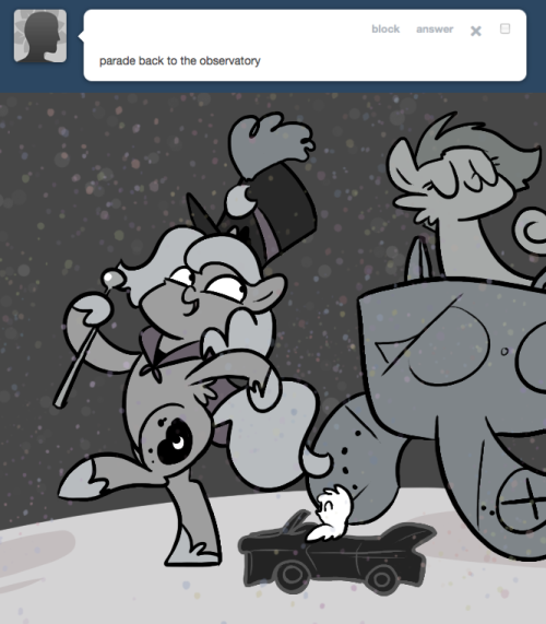 > parade back to the observatory