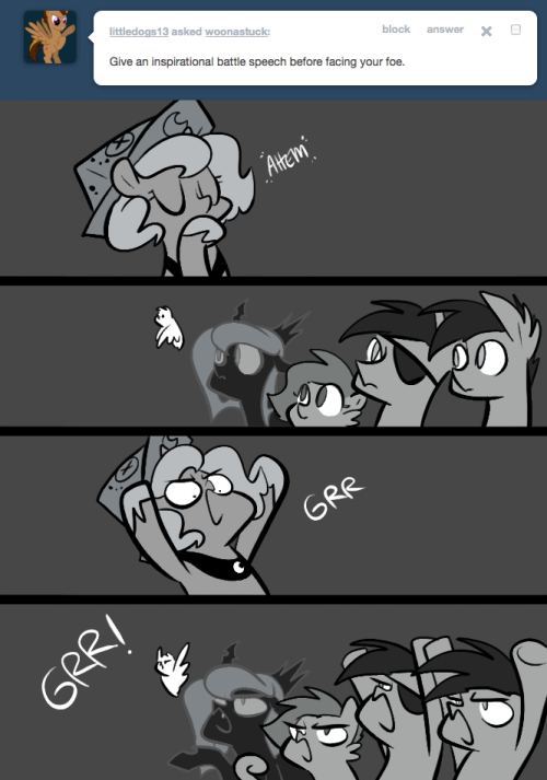 > Give an inspirational battle speech before facing your foe.