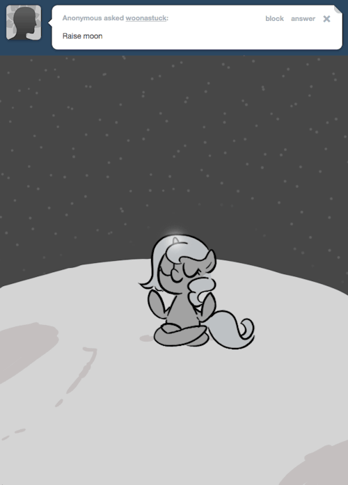 The moon raises slightly.