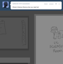 > Where’s Science Woona when you need her!