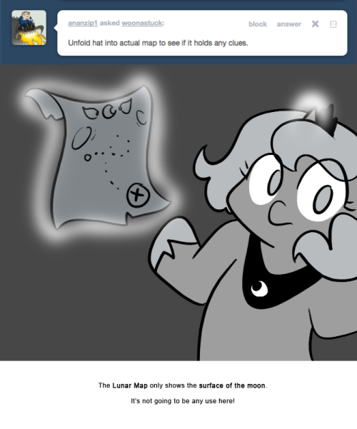 > Unfold hat into actual map to see if it holds any clues.
The Lunar Map only shows the surface of the moon.
It’s not going to be any use here!