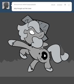 > skip though out the cave