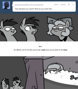 > They followed your scent? What do you smell like?
Well…
No offense, but it’s not like you’ve had a bath since you’ve been on the moon.