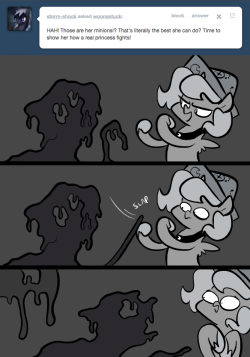 > HAH! Those are her minions!? That’s literally the best she can do? Time to show her how a real princess fights!