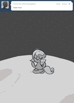 The moon raises slightly.