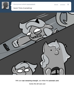 With your last remaining strength, you inflate the automatic pilot.
Surely this will save you!