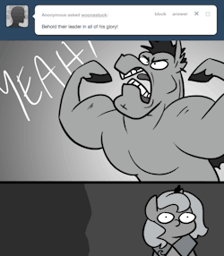 > Behold their leader in all of his glory!