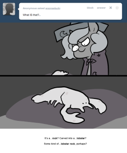 > What IS that?..
It’s a…rock? Carved into a…lobster?
Some kind of…lobster rock, perhaps?