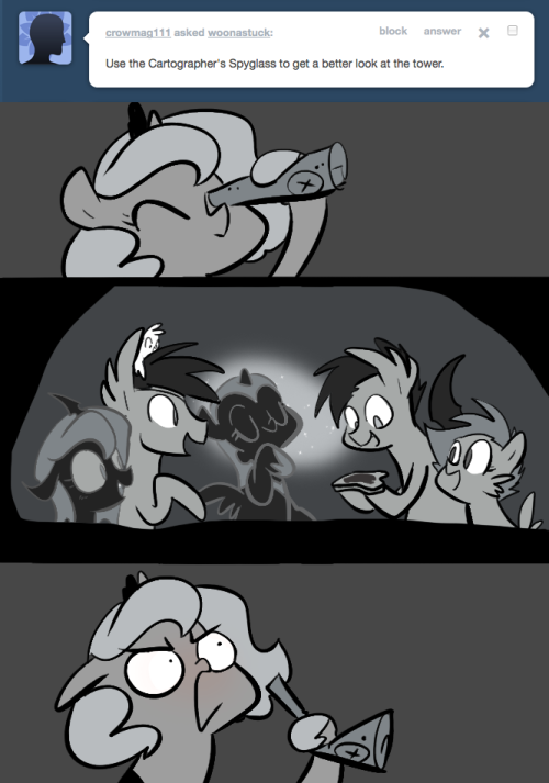 > Use the Cartographer’s Spyglass to get a better look at the tower.