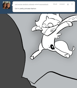 > Exit in pretty princess fashion