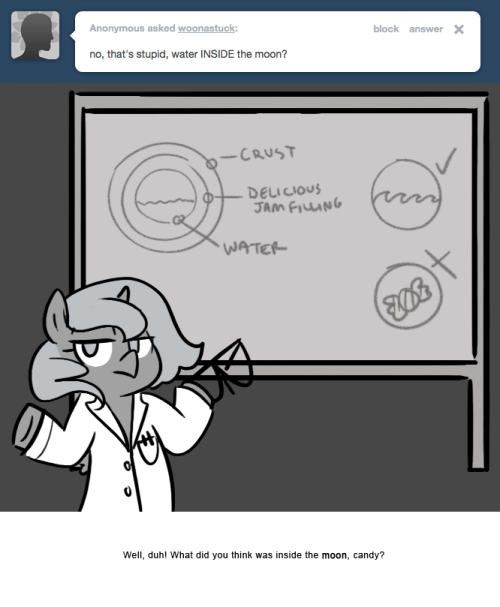 Well, duh! What did you think was inside the moon, candy?